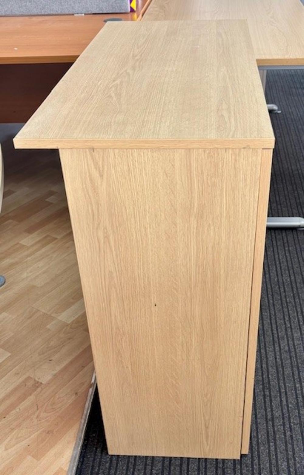 Light Oak 1000mm Cupboard with Overhang Top