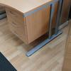 Beech Elite 1200mm Wave Desk With Fixed Drawers