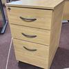 Hawk 600mm Deep Desk High Pedestal Light Oak