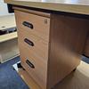 Light Oak 1500mm Workstation with Mobile Pedestal