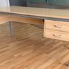 1500mm Light Oak Lockable Single Pedestal Desk - Slight Damage to Top