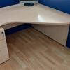 Maple Wave Desk with Pedestal